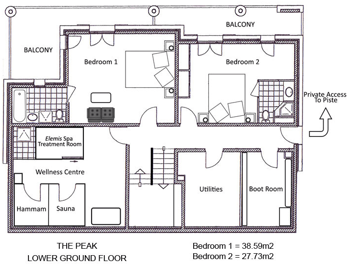 The Peak Chalet Ste-Foy-Tarentaise Floor Plan 1